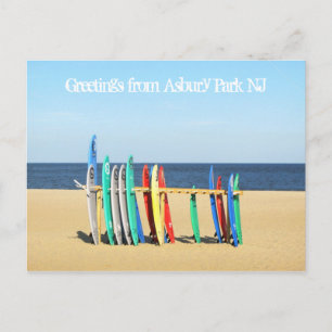Grüße von Asbury Park NJ - Surfboards Postkarte