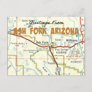 Grüße von Ash Fork Arizona Postkarte