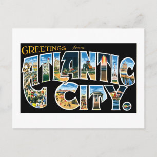 Grüße von Atlantic City! Postkarte