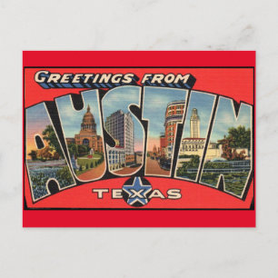 Grüße von Austin Texas Postcard Postkarte