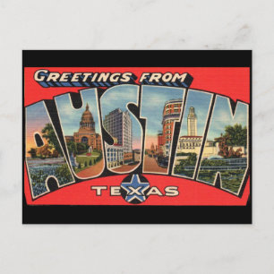 Grüße von Austin Texas Postcard Postkarte