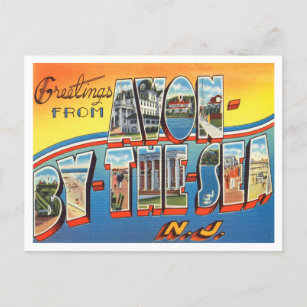Grüße von Avon am Meer, New Jersey Travel Postkarte