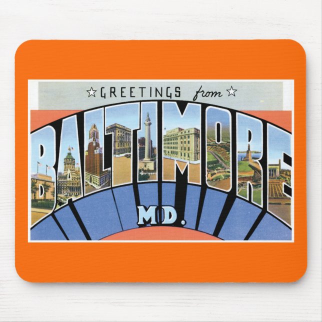 Grüße von Baltimore, Maryland! Mousepad (Vorne)