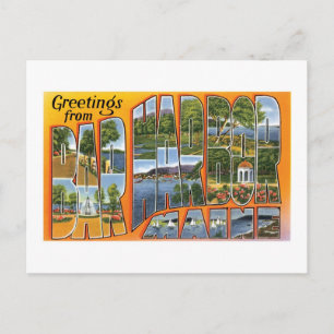 Grüße von Bar Harbour, Maine! Postkarte