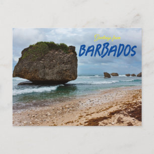 Grüße von Barbados Postcard Beach Postkarte