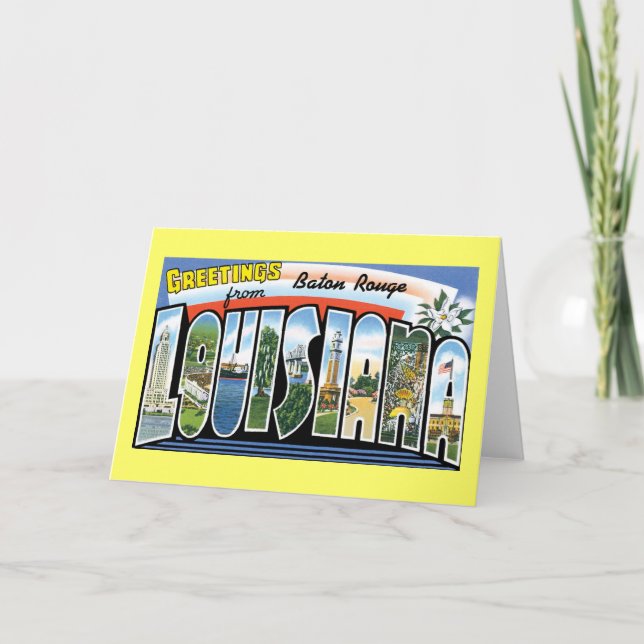 Grüße von Baton Rouge, Louisiana Karte (Vorderseite)