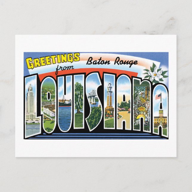 Grüße von Baton Rouge, Louisiana Postkarte (Vorderseite)