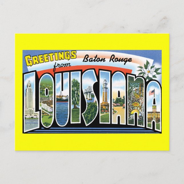 Grüße von Baton Rouge, Louisiana Postkarte (Vorderseite)