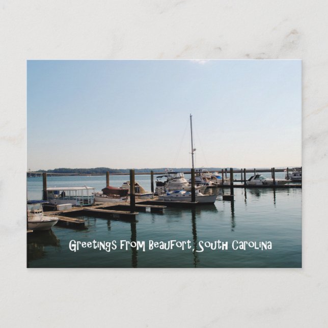 Grüße von Beaufort, SC Postkarte (Vorderseite)