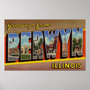Grüße von Berwyn Illinois Poster