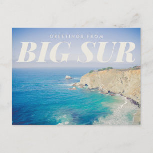 Grüße von Big Sur im Vintage-Stil Postkarte