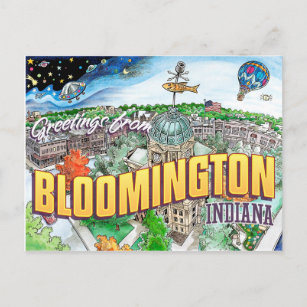 Grüße von Bloomington Indiana (Postkarte) Postkarte