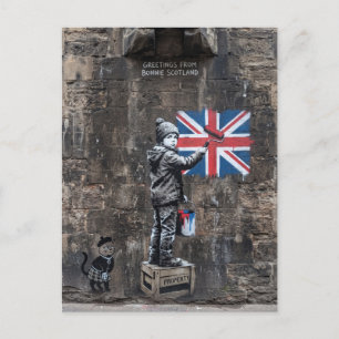 Grüße von Bonnie Scotland Street Art Postkarte