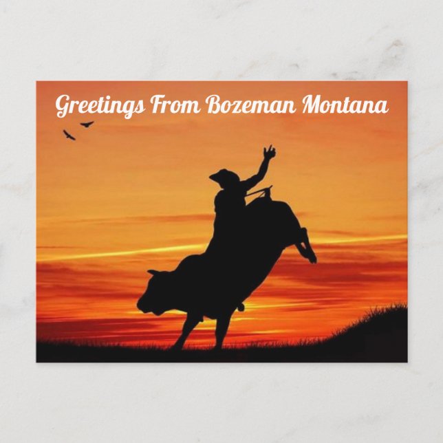Grüße von Bozeman Montana Postkarte (Vorderseite)