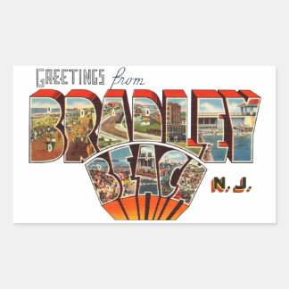 Grüße von Bradley Beach New Jersey Rechteckiger Aufkleber