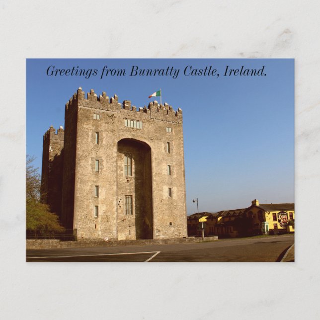 Grüße von Bunratty Castle, Irland Postkarte (Vorderseite)