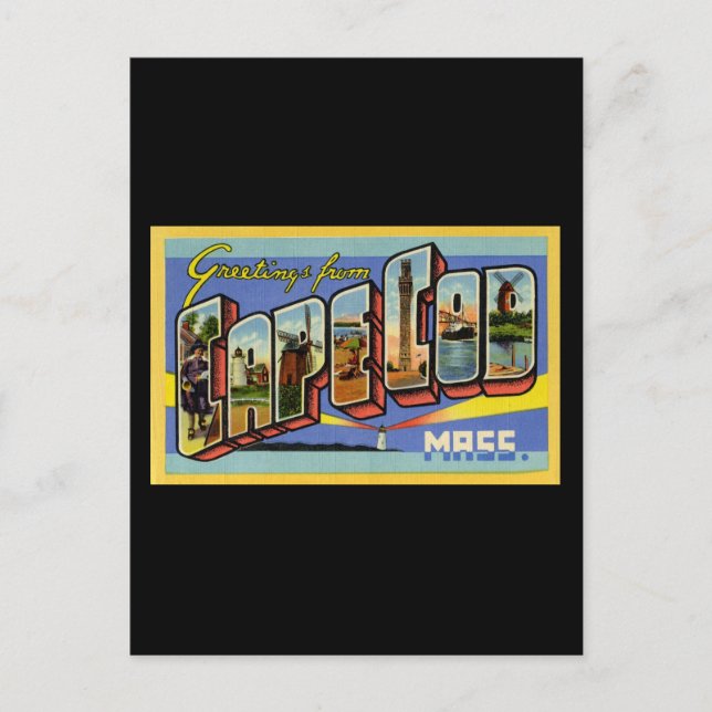 Grüße von Cape Cod Massachusetts Postkarte (Vorderseite)