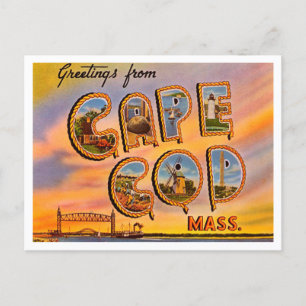 Grüße von Cape Cod, Massachusetts Reise Postkarte