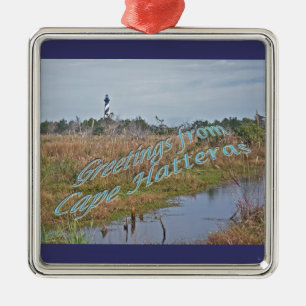 Grüße von Cape Hatteras OBX Silbernes Ornament