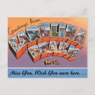 Grüße von Carolina Beach Postkarte