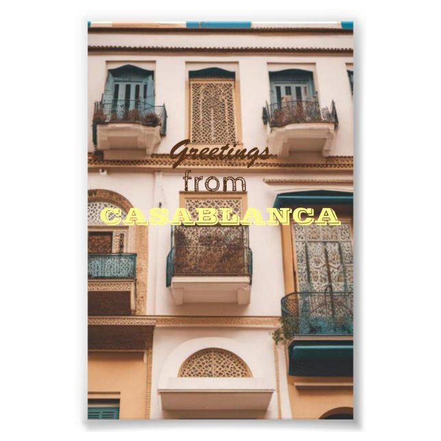 Grüße von CASABLANCA Fotodruck (Vorne)
