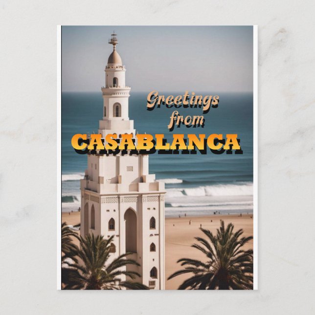 Grüße von Casablanca Postkarte (Vorderseite)