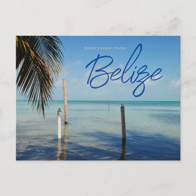 Grüße von Caulker Caye Belize Postkarte (Vorderseite)