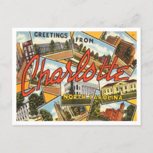 Grüße von Charlotte, North Carolina Reise Postkarte