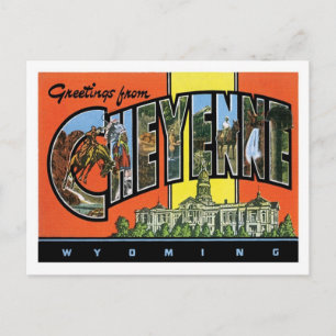 Grüße von Cheyenne Wyoming US City Postkarte