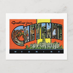 Grüße von Cheyenne, Wyoming! Vintage Postkarte