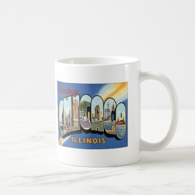 Grüße von Chicago Illinois Tasse (Rechts)