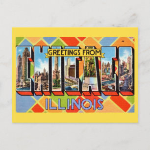 Grüße von Chicago Postkarte