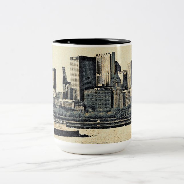 Grüße von Chicago Zweifarbige Tasse (Mittel)