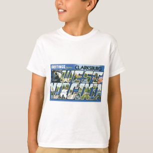 Grüße von Clarksburg, West Virginia! Retro T-Shirt