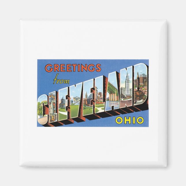 Grüße von Cleveland, Ohio Magnet (Vorne)