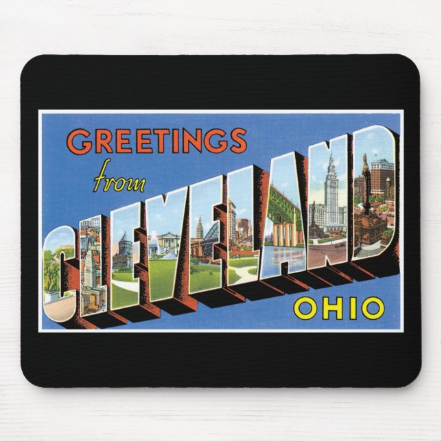 Grüße von Cleveland, Ohio! Mousepad (Vorne)