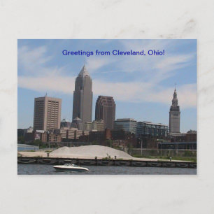 Grüße von Cleveland Ohio (Skyline) Postkarte