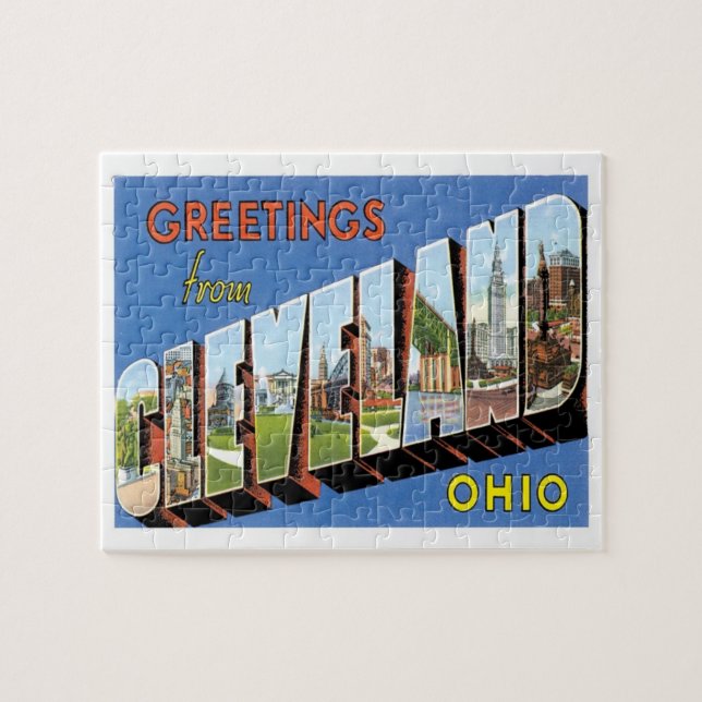 Grüße von Cleveland Ohio Travel Puzzle (Horizontal)