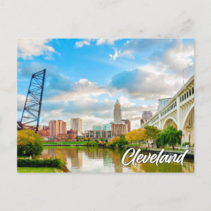 Grüße von Cleveland, Ohio, USA Feiertagspostkarte
