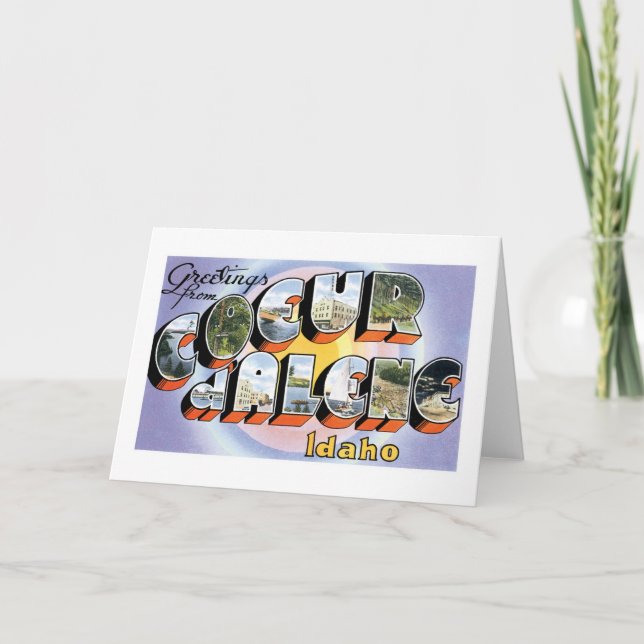 Grüße von Coeur d'Alene, Idaho! Karte (Vorderseite)
