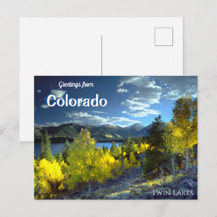 Grüße von Colorado Twin Lakes Postkarte