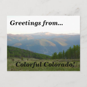 Grüße von Colorful Colorado! Gebirgskette Postkarte