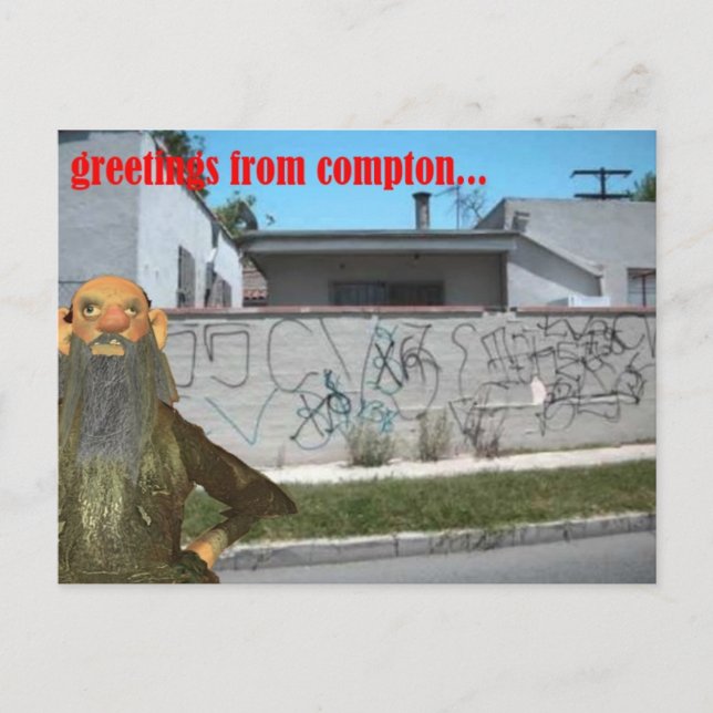 Grüße von Compton Postkarte (Vorderseite)