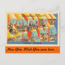 Grüße von Coney Island Postkarte