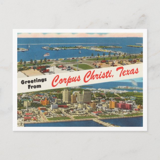 Grüße von Corpus Christi, Texas Travel Postkarte (Vorderseite)