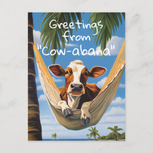 Grüße von "Cow-abana" Urlaub Postkarte