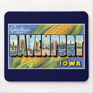 Grüße von Davenport, Iowa! Mousepad