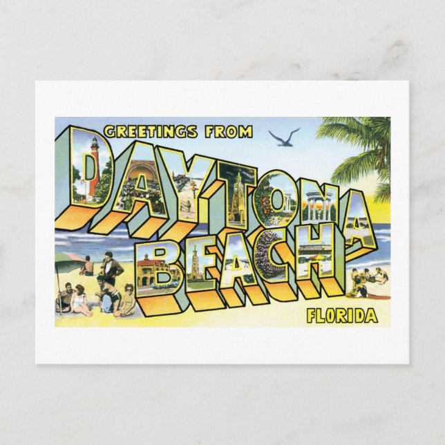 Grüße von Daytona Beach, FL Postkarte (Vorderseite)