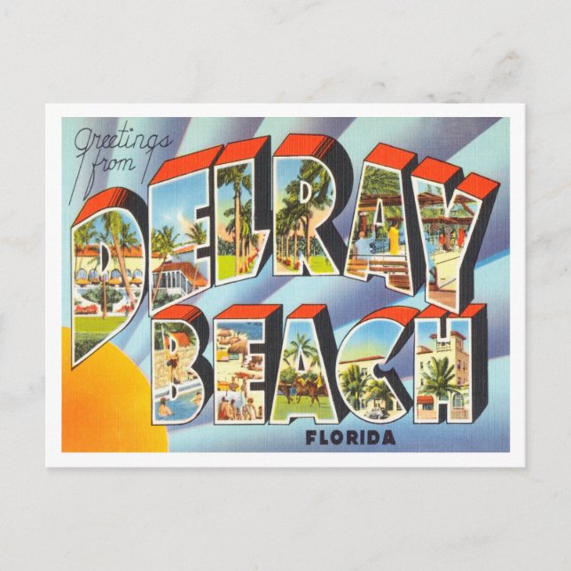 Grüße von Delray Beach, Florida Travel Postkarte (Vorderseite)