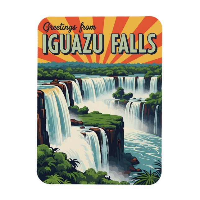Grüße von den Iguazu-Wasserfällen Magnet (Vertikal)